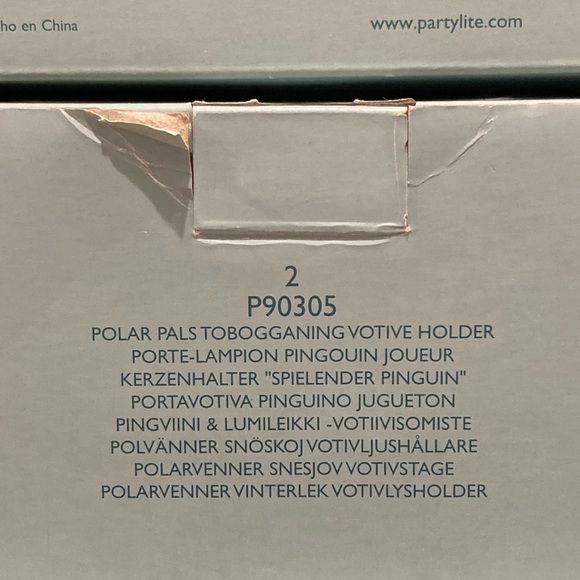 PartyLite Set of 3 Polar Penguin Pals Votive Holders - Picture 11 of 14